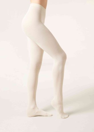 Soft Ribbed Opaque Tights