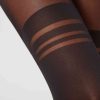 Stripe Pattern Over-Knee Effect Tights