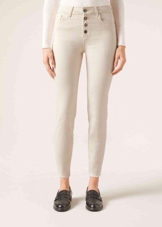 Super-Skinny Jeans with Buttons