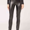 Thermal Leather Effect Leggings