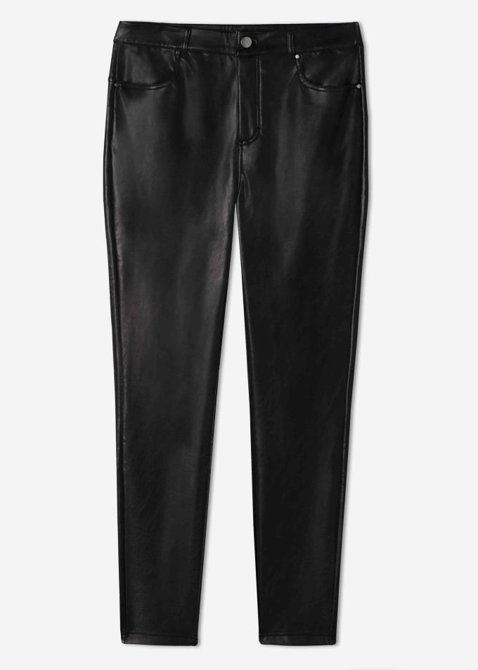 Thermal Leather-Look Leggings