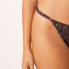 Thong Bikini Bottoms Brown Snake