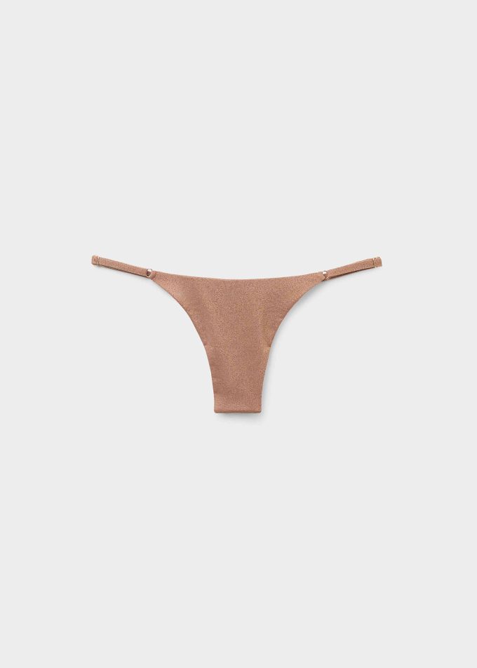 Thong Bikini Bottoms Golden Gleam