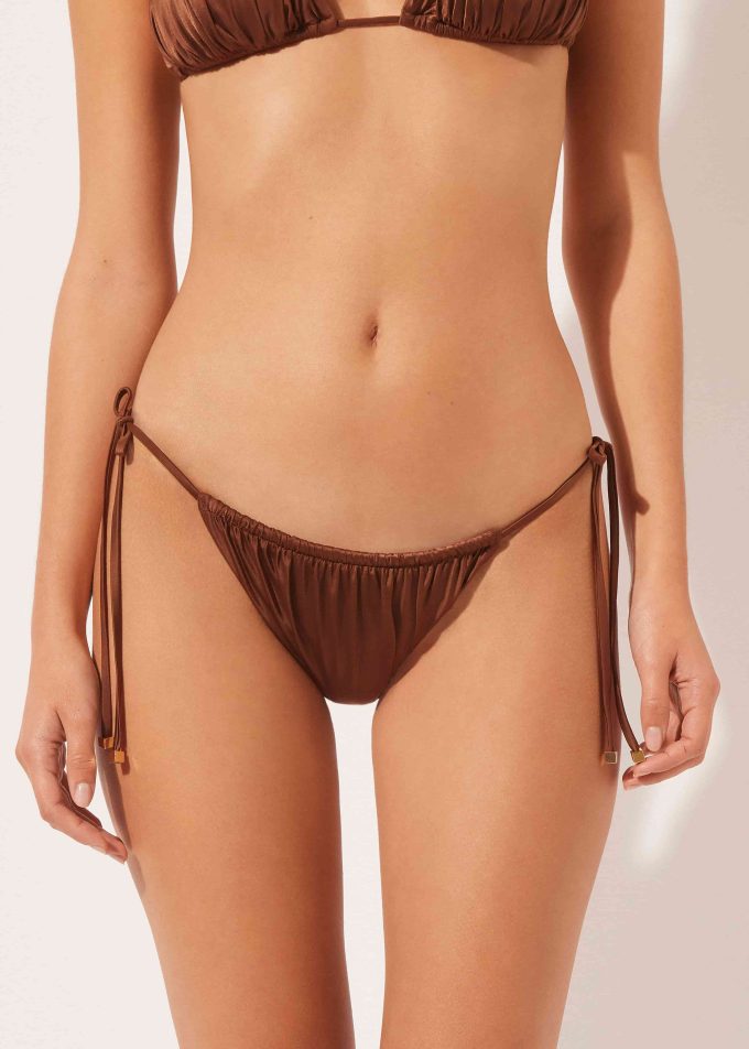 Thong Bikini Bottoms Shiny Satin Thong Bikini Bottoms Shiny Satin