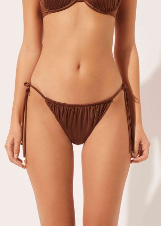 Tie Bikini Bottoms Shiny Satin