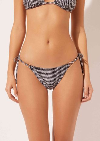 Tie Brazilian Bikini Bottoms Black Dots