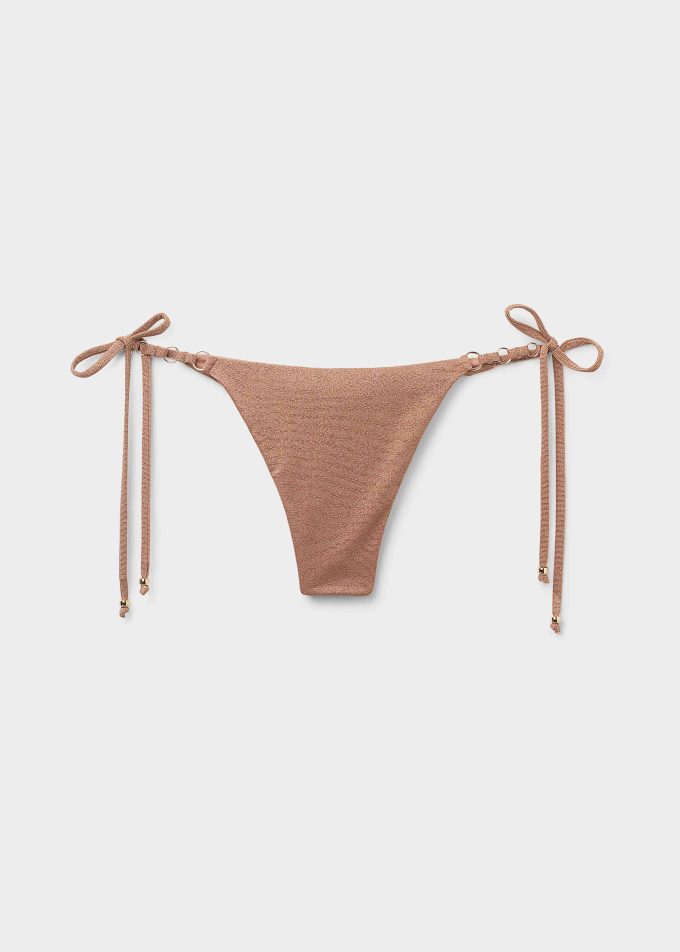 Tie Brazilian Bikini Bottoms Golden Gleam