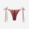 Tie Brazilian Bikini Bottoms Metallic Skin Tie Brazilian Bikini Bottoms Metallic Skin