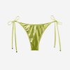 Tie Brazilian Bikini Bottoms Metallic Skin