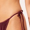 Tie Brazilian Bikini Bottoms Shiny Satin