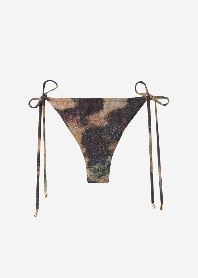Tie Brazilian Bikini Bottoms Sparkling Camouflage