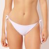 Tie Side Bikini Bottoms White Waves