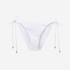 Tie Side Bikini Bottoms White Waves