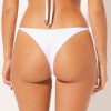 Tie Side Brazilian Bikini Bottoms White Waves