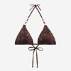 Triangle Bikini Top Brown Snake Triangle Bikini Top Brown Snake