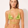 Triangle Bikini Top Metallic Skin