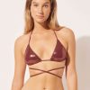 Triangle Bikini Top Metallic Skin Triangle Bikini Top Metallic Skin
