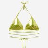 Triangle Bikini Top Metallic Skin