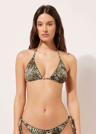 Triangle Bikini Top Tropical Animalier