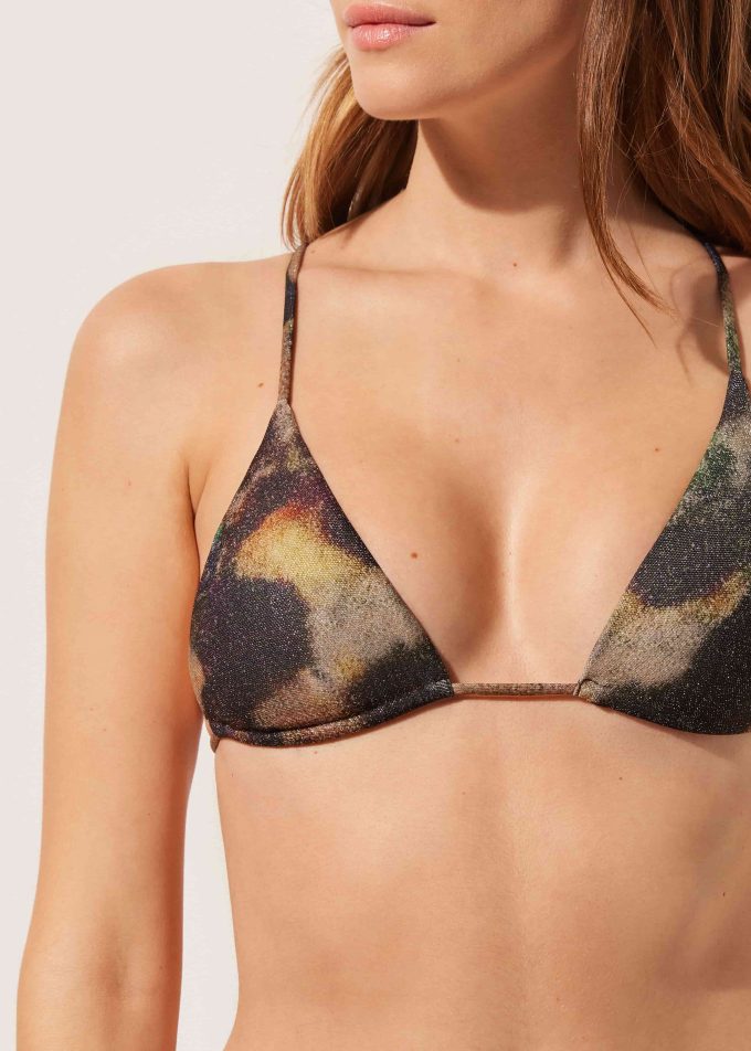 Triangle Bikini Top with Removable Padding Sparkling Camouflage