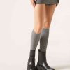 Women’s Ribbed Long Socks with Wool and Cashmere