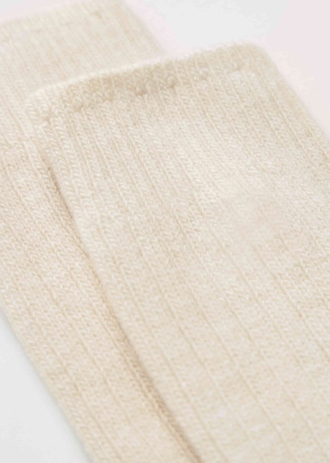Women’s Ribbed Long Socks with Wool and Cashmere