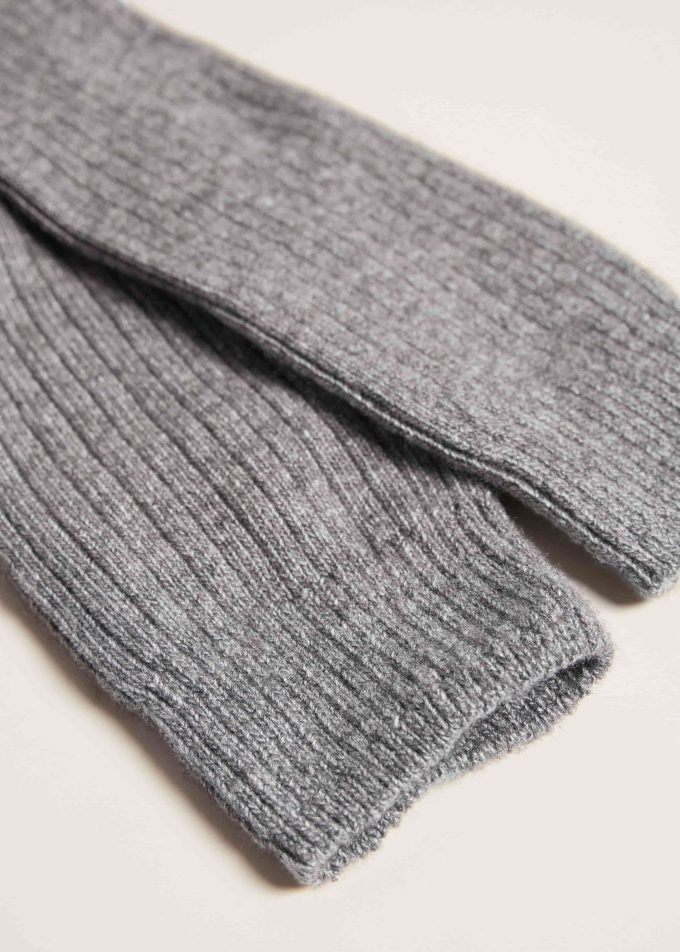 Women’s Ribbed Long Socks with Wool and Cashmere