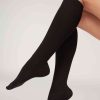 Women’s Ribbed Long Socks with Wool and Cashmere