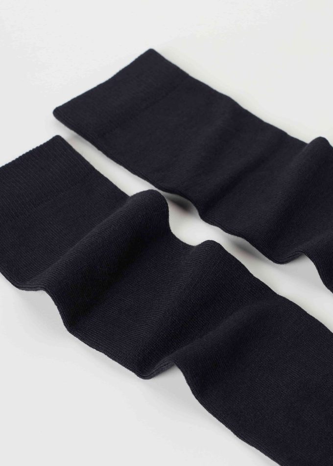Wool and cotton long socks